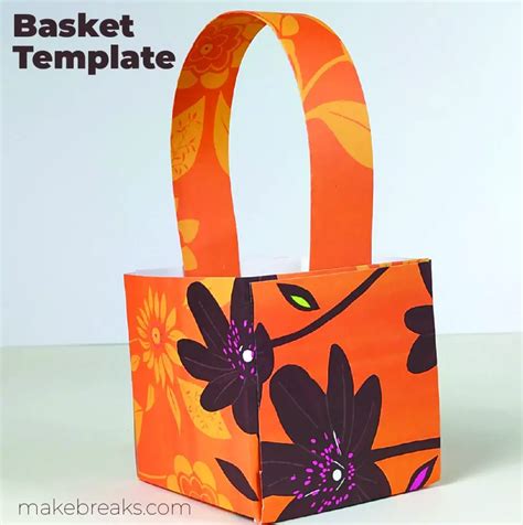 Easy Cube Paper Basket With Free Template Make Breaks