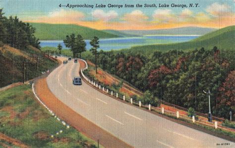 Postcard Approaching Lake George From The South Ny By Smpostcards On