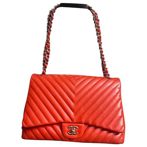 Chanel Timeless Red Patent Leather Ref679694 Joli Closet
