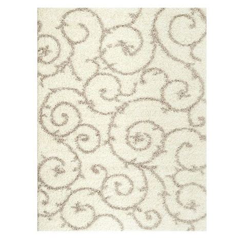 World Rug Gallery Florida Cozy Scroll Shag Rug