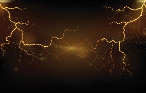 Orange Lightning And Thunder Effect Background 24498620 Vector Art At