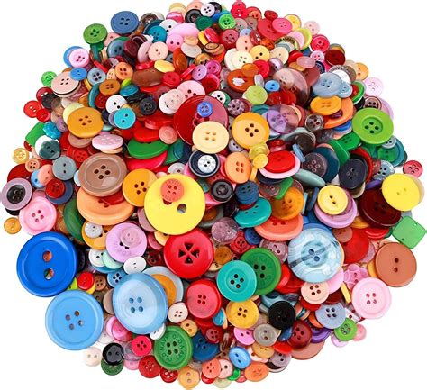 Chenkou Craft Random 100pcs Small Plastic Buttons Diy
