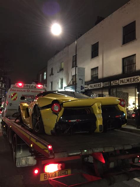 Thatll Buff Right Out Ferrari Laferrari Crashes Near London