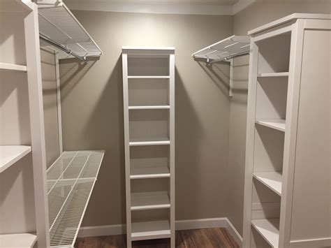 Walk in closet makeover with Ikea Hemnes towers and container store