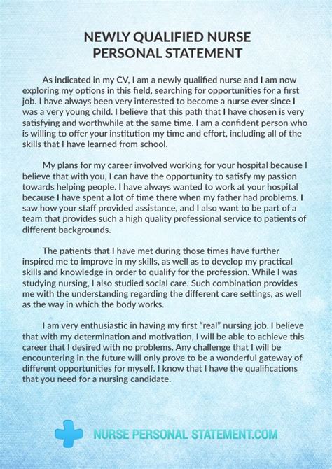 Pin On Newly Qualified Nurse Personal Statement