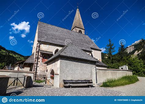 Santa Maddalena Church Val Di Funes Italy Stock Image Image Of