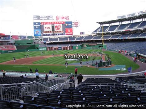 Seat View From Section 119 At Nationals Park Washington Nationals