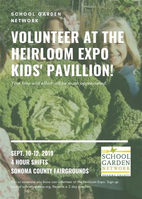Volunteer At The National Heirloom Expo School Garden Network