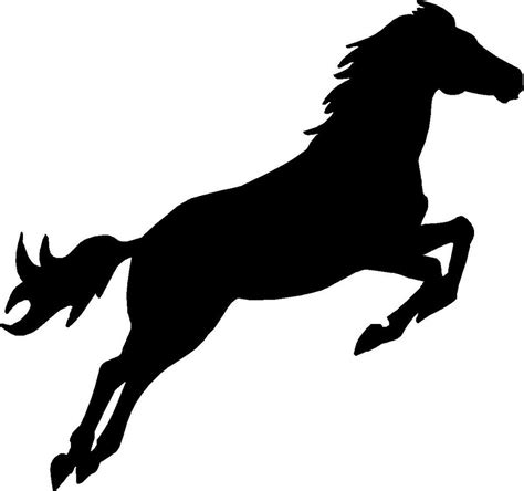 Graceful jumping and rearing horses black silhouettes with horseshoe on the background. Horse Jumping - 4" x 3.75" - Choose Color - Decal Vinyl ...
