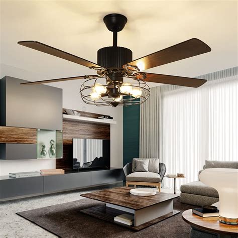 Buy Depuley 52caged Industrial Ceiling Fan With Light Farmhouse