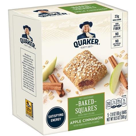 Cup quaker oats (old fashioned preferred). Quaker Breakfast Squares Baked Apple Cinnamon Soft Baked ...