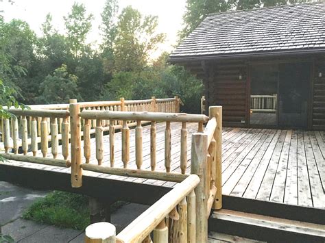 Soderlunds Wood Mill Cedar Log Railing Custom Built For Your Home