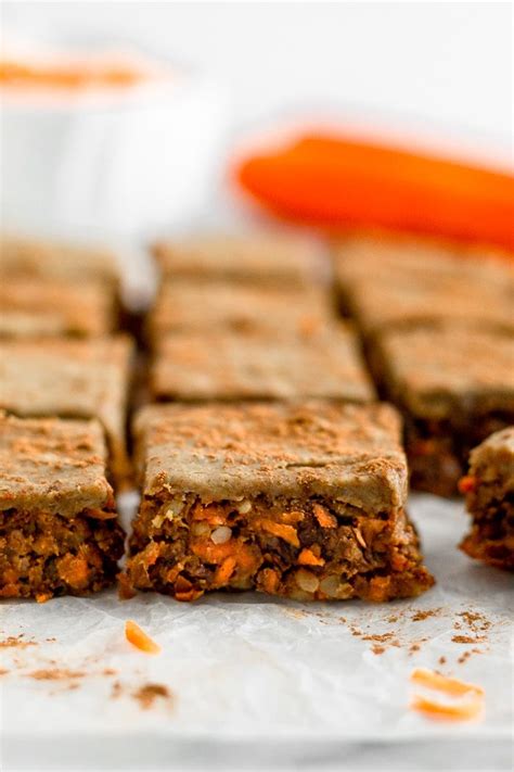 No Bake Carrot Cake Protein Bars Vegan Eat The Gains Recipe