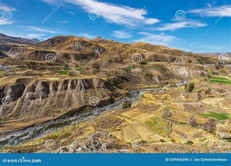 The Colca Valley Between The Towns Of Chivay And Cabanaconde In The