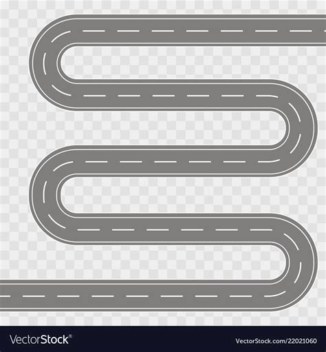 Winding Curved Road Royalty Free Vector Image Vectorstock