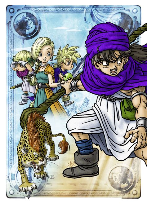 Main Characters Illustration Dragon Quest V Hand Of The Heavenly Bride Art Gallery