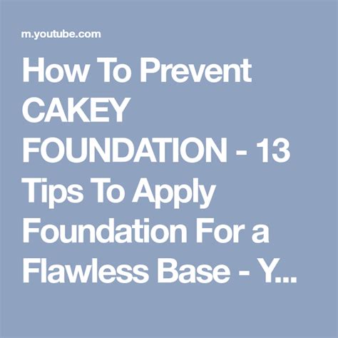 How To Prevent Cakey Foundation 13 Tips To Apply Foundation For A