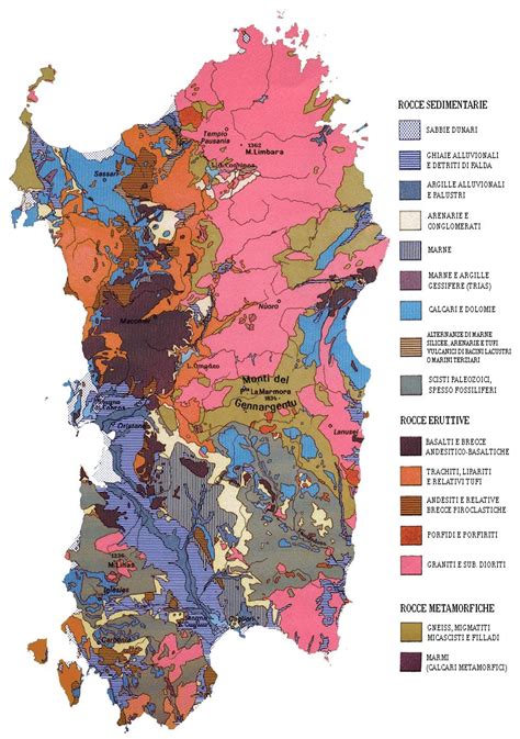 Nabibgeo Carta Geologica Della Sardegna Geologic Map Of Sardinia