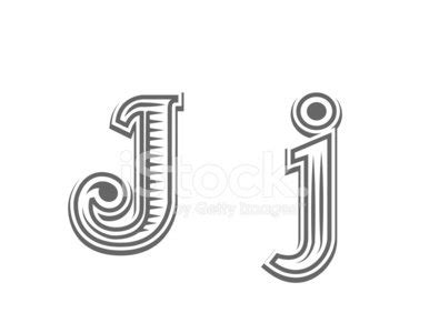 Font Tattoo Engraving Letter J Stock Clipart Royalty Free FreeImages