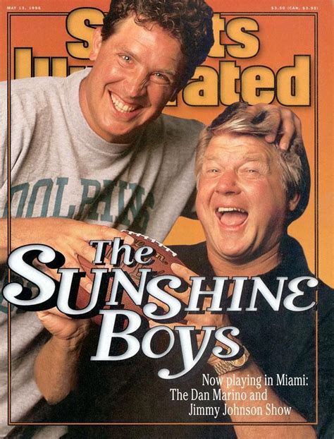 Dan Marino And Jimmy Johnson Appear On The May 13 1996 Cover Of Sports