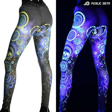 Fluorescent Psychedelic Art Printed Leggings