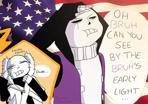 Usa Bruh Anthem With Epic And Cross Sans Collab With Hallowshit One