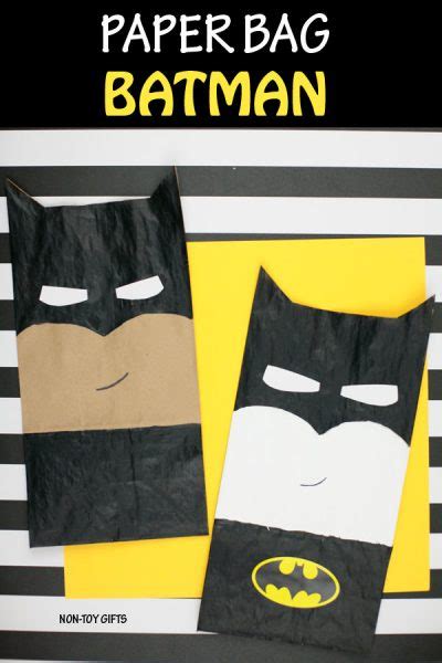 Paper Bag Batman Craft For Kids Non Toy Ts