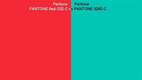 Pantone Red 032 C Vs Pantone 3265 C Side By Side Comparison