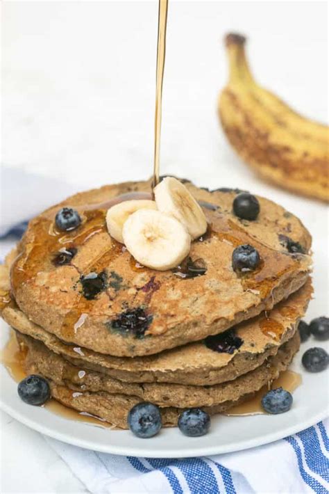 Single Serving Blueberry Banana Oatmeal Pancakes The Best Healthy
