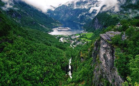 Wallpaper Landscape Lake Sky Tourism Norway Cliff River