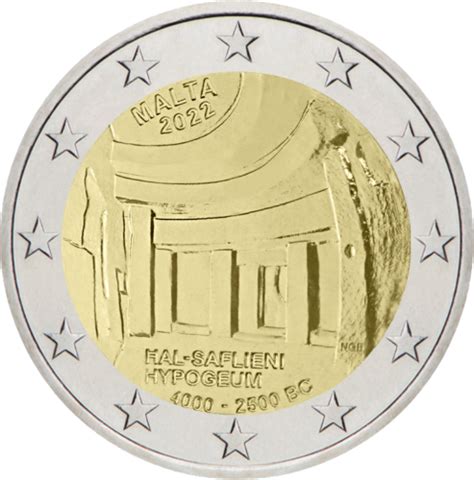 Malta Hal Saflieni Hypogeum Unesco Euro Coin Florinus Lv