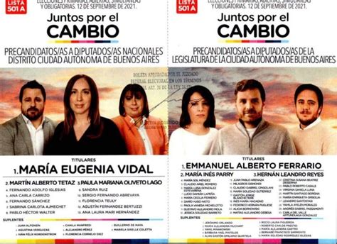 Elecciones 2021 ¿quiénes Encabezan Las Listas De Juntos Por El Cambio