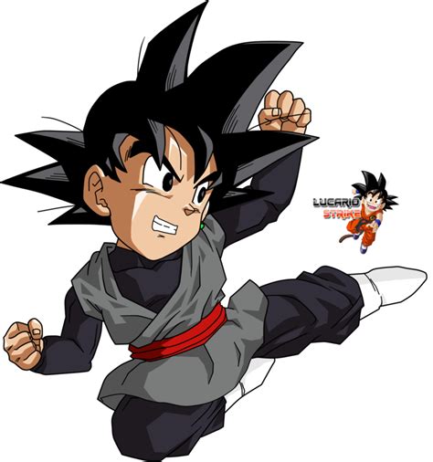 Unlike every other transformation to this point, goku's hair remains jet black, but a red coat of fur sprouts all over his body. Black Goku Kid by lucario-strike | Goku black, Anime chibi, Goku