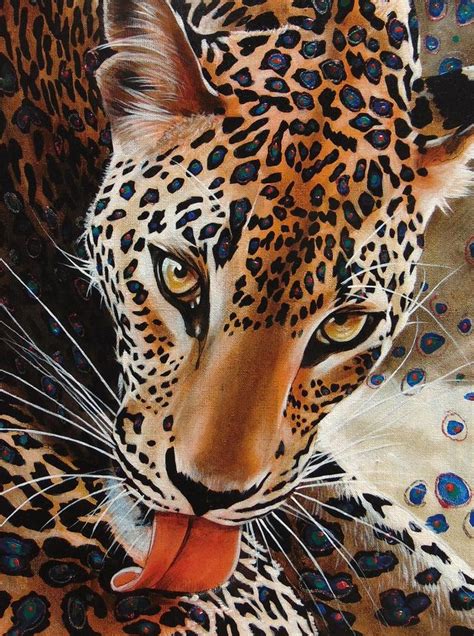 Jaguar Original Painting Wild Animals Artwork Hand Painted Etsy In