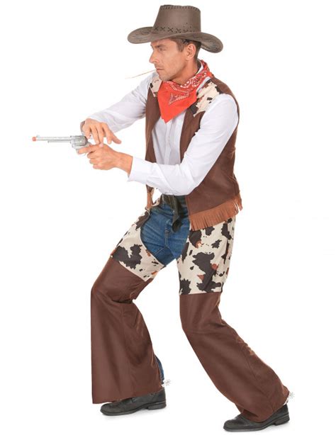 Western Cowboy Kostüm Für Herren Braun Weiss Kostüme Für Erwachsene