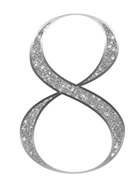 Silver Glitter Numbers 37303979 Png