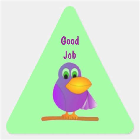 Parrot Good Job Sticker Seal Zazzle