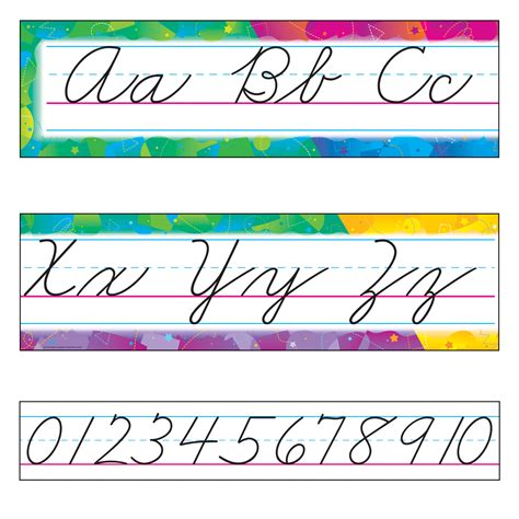 See more ideas about cursive alphabet, cursive, cursive writing. Cursive Alphabet Border For Classroom | AlphabetWorksheetsFree.com