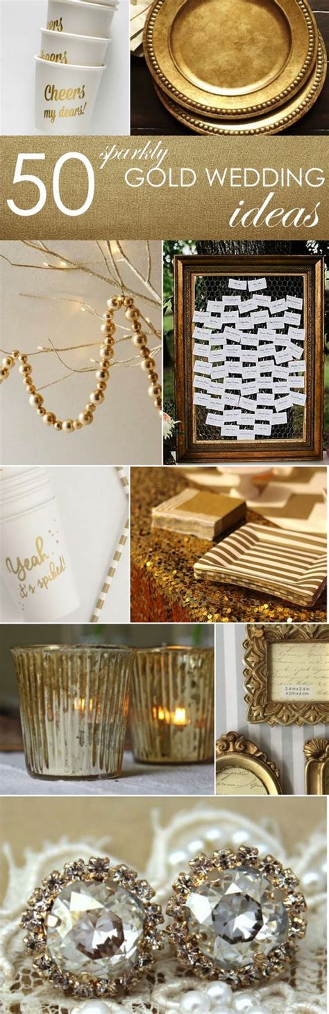 For instance, the first anniversary gift theme is paper, second is cotton, third is leather, and so forth. 50-Gold-Ideas-for-Weddings-Parties- | 50th wedding ...