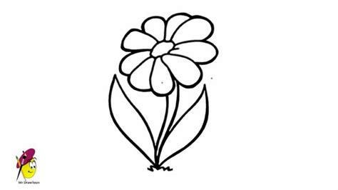 Picture made by a simple flower drawing. Simple Flower - Drawing - How to draw Flower - Very Easy ...