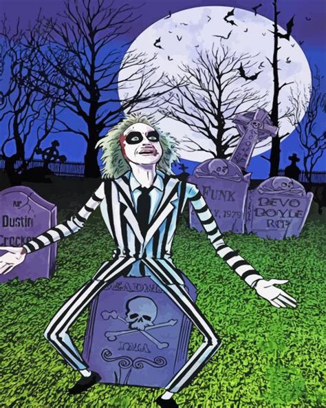 Beetlejuice Paint By Number Pbn Canvas Paint By Numbers