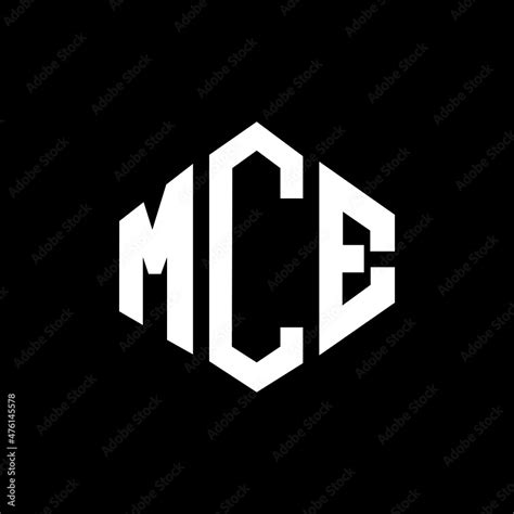 Mce Letter Logo Design With Polygon Shape Mce Polygon And Cube Shape