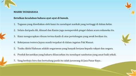 Setiap ahli mesyuarat kampung bersetuju dengan cadangan ketua. SISI BAHASAKU: KEM WACANA PT3...!