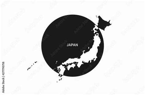 Japan Map Graphic Vector Map Of Asia Countries Stock Vector Adobe Stock