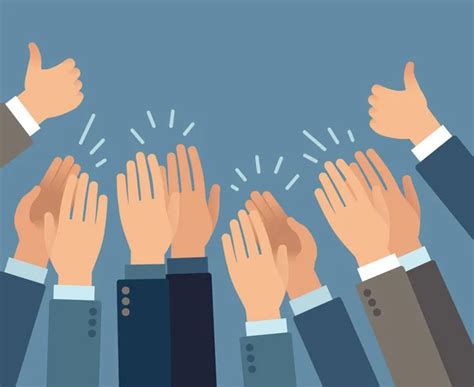 Human Hands Clapping Applaud Hands Vector Illustration In Flat Style