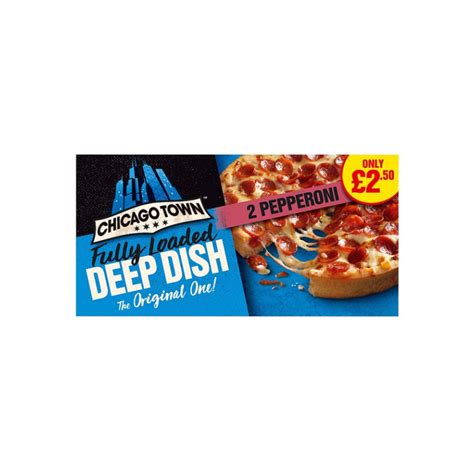 Chicago Town Fully Loaded Deep Dish Pepperoni Pizzas 2 X 155g 310g