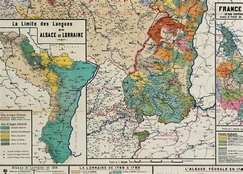 Vintage Map Of Alsace Lorraine France Old Alsace Lorraine Etsy