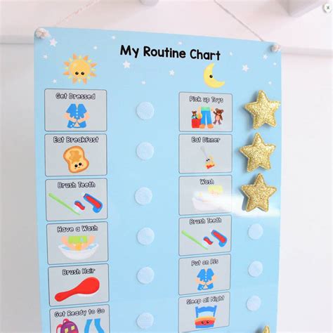 Childrens Personalised Routine Chart By Craftly Ltd