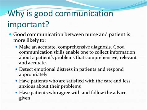 Communication Skills In Nursing Foto Kolekcija