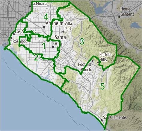 Los Angeles County Supervisor District 5 Map Map Of Counties Around